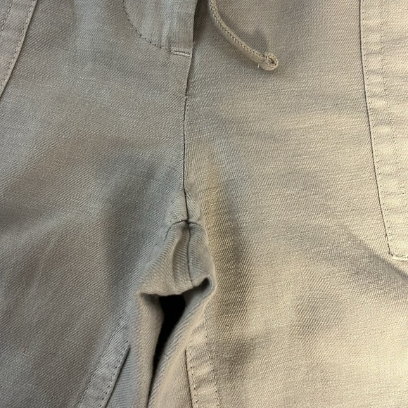 J. Crew Beige Linen Favorite Pant Size 2 Wide Leg Lagenlook Coastal Preppy Beach - Picture 11 of 16